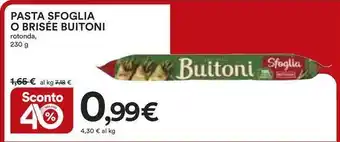 Ipercoop PASTA SFOGLIA O BRISÉE BUITONI offerta