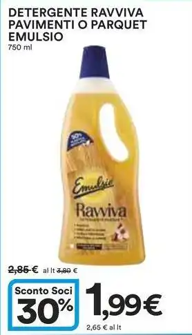 Ipercoop DETERGENTE RAVVIVA PAVIMENTI O PARQUET EMULSIO offerta