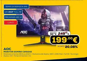 Euronics Monitor gaming c24g2ae offerta