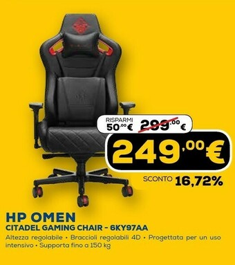 Euronics Omen citadel gaming chair 6ky97aa offerta