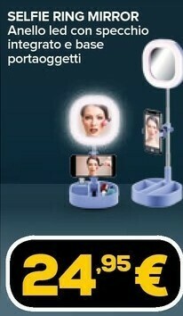 Selfie ring mirror