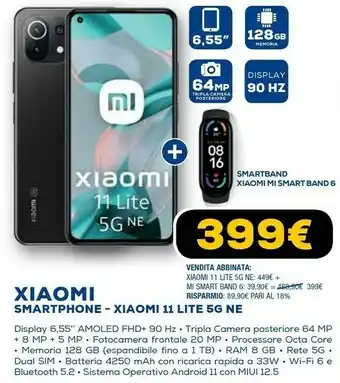 Euronics Smartphone 11 lite 5g ne offerta