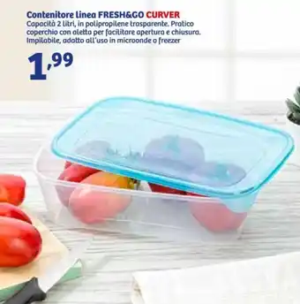 In'S Mercato Contenitore linea FRESH&GO CURVER Capacità 2 Litri, offerta