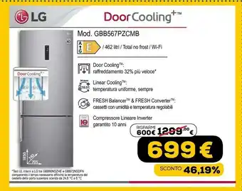 Euronics Gbb567pzcmb frigorifero con congelatore libera installazione 462 l e acciaio inossidabile offerta