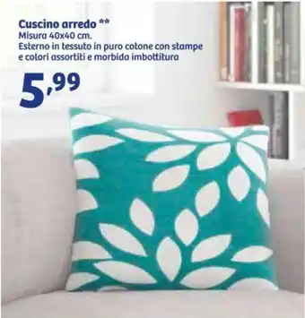 In'S Mercato Cuscino arredo Misure 40x40 cm offerta
