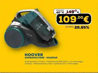 Euronics Aspirapolvere ks40par offerta