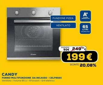 Euronics Pop evo celf602x/e 65 l a+ acciaio inossidabile offerta