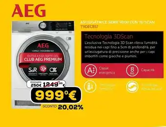 Euronics T9dec857 libera installazione caricamento frontale bianco 8 kg a+++ offerta