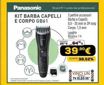 Euronics Er-gb61 regolabarba nero offerta