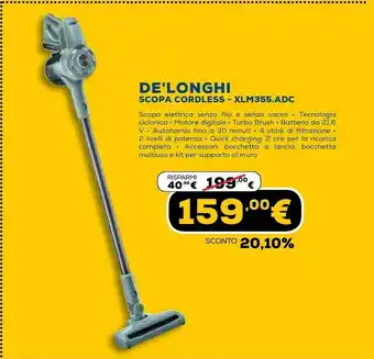 Euronics Scopa cordless xlm355.adc offerta