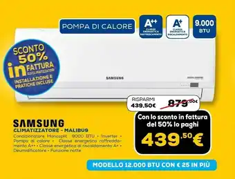 Euronics Climatizzatore malibu9 offerta