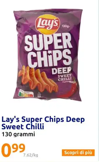 Action Lay's Super Chips Deep Sweet Chilli 130 grammi offerta