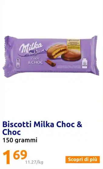 Action Biscotti Milka Choc & Choc 150 grammi offerta