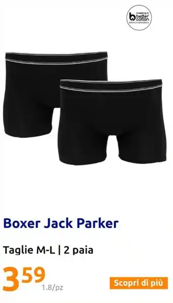 Action Boxer Jack Parker Taglie M-L | 2 paia offerta