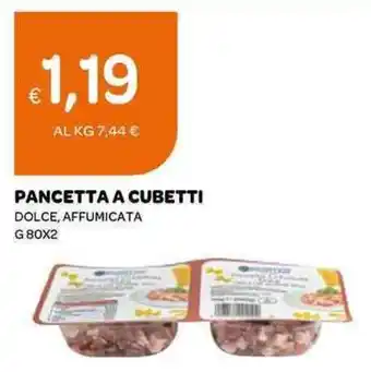 Ekom PANCETTA A CUBETTI DOLCE, AFFUMICATA G 80X2 offerta