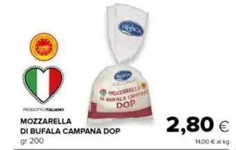 Tigre MOZZARELLA DI BUFALA CAMPANA DOP gr 200 offerta