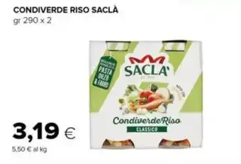 Tigre CONDIVERDE RISO SACLÀ gr 290 x 2 offerta