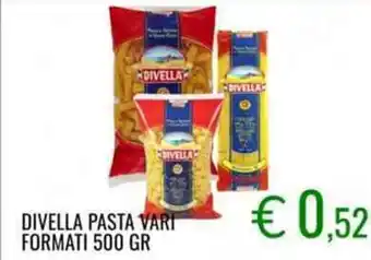 DIVELLA PASTA VARI FORMATI 500 GR