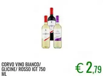 CORVO VINO BIANCO/ GLICINE/ROSSO IGT 750 ML