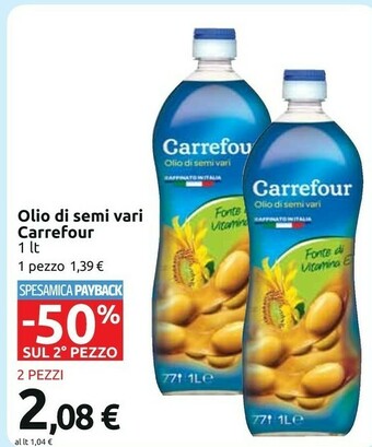 Carrefour Olio di semi offerta