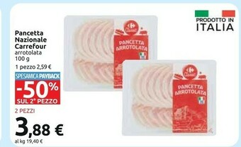 Carrefour Pancetta offerta