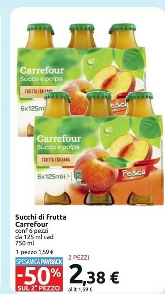 Carrefour Succhi di frutta offerta