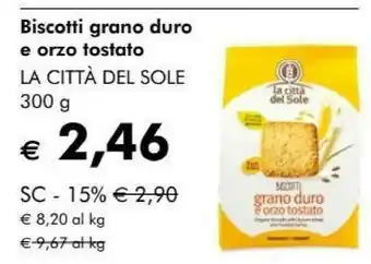 NaturaSì Biscotti grano duro e orzo tostato offerta