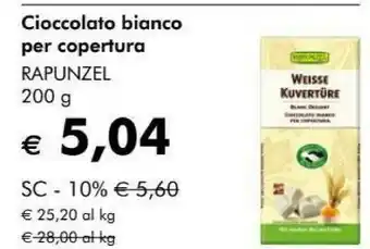 NaturaSì Cioccolato bianco per copertura offerta