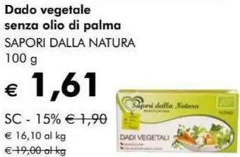 NaturaSì Sapori dalla natura dado vegetale senza olio di palma offerta