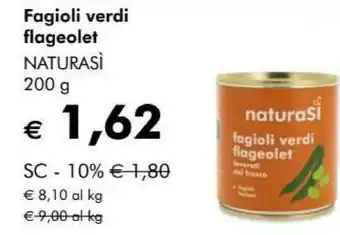 NaturaSì Naturasi fagioli verdi offerta