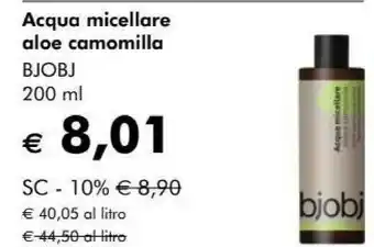 NaturaSì Bjobj acqua micellare aloe camomilla offerta