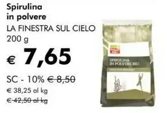 NaturaSì La finestra sul cielo spirulina in polvere offerta