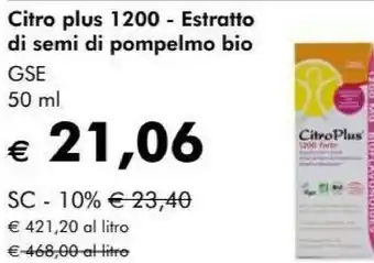 Gse citro plus 1200 - estratto di semi di pompelmo bio
