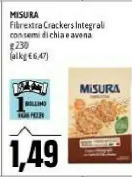 Emi Supermercati Fibrextra crackers integrali offerta