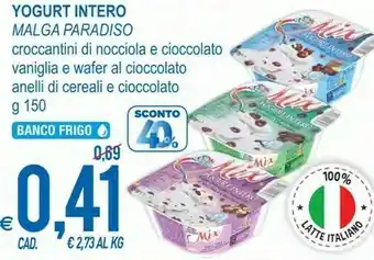 MD Discount Yogurt mix bianco con cioccolato e nocciole 150 g(ml) offerta