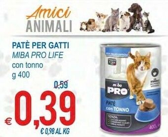 MD Discount Miba pro life pate per gatti offerta