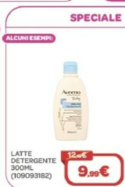 Bimbo Store Aveeno latte detergente offerta