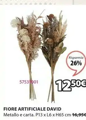 JYSK Fiore artificiale david h65cm ass. offerta