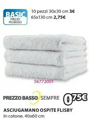 Asco flisby 40x60cm bianco