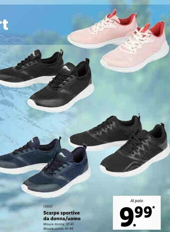 Lidl Crivit scarpe sportive da donna/uomo offerta
