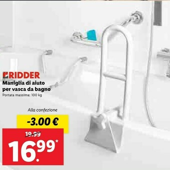 Lidl Ridder maniglia di aiuto per vasca da bagno offerta