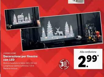 Lidl Livarno home decorazione per finestre con led offerta