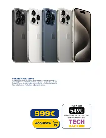 Euronics IPHONE 15 PRO 128GB offerta