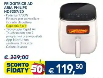 Esselunga FRIGGITRICE AD ARIA PHILIPS HD9257/20 offerta