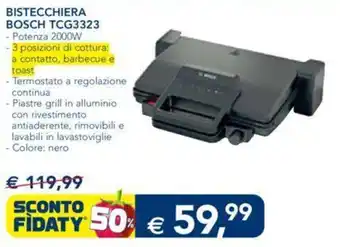 Esselunga BISTECCHIERA BOSCH TCG3323 offerta