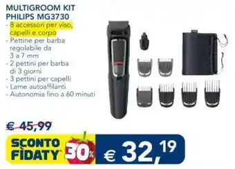 Esselunga MULTIGROOM KIT PHILIPS MG3730 offerta