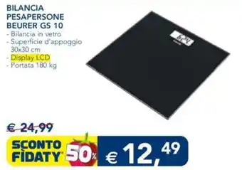 Esselunga BILANCIA PESAPERSONE BEURER GS 10 offerta
