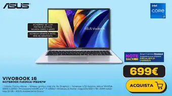 Euronics ASUS VIVOBOOK 16 NOTEBOOK F1605ZA-MB297W offerta