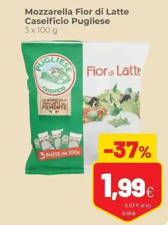 Mozzarella Fior di Latte Caseificio Pugliese 3 x 100 g