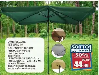 Happy Casa OMBRELLONE TESSUTO IN POLIESTERE 160 GR offerta